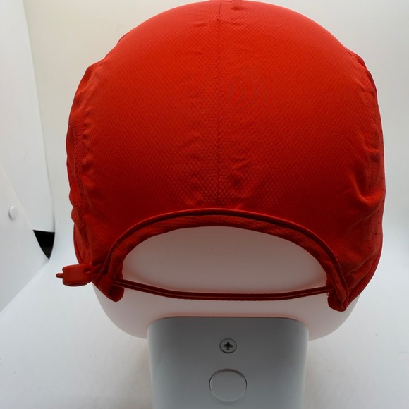Athleta Womens Orange Perforated Running Hat Adjustable Bungee One Size Cap - Picture 7 of 11